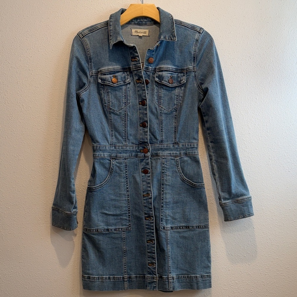 Madewell Light Blue Denim Button-Front Dress size 2